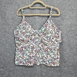Freshwater Womans Tankini Swim Top Plus Size 2XL‎ (20W-22W) Floral BOHO Babe NWT